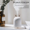 New upgrade deer humidifier with larger spray and quiet operation, featuring 8-hour spray time and dry boil protection for safe use.